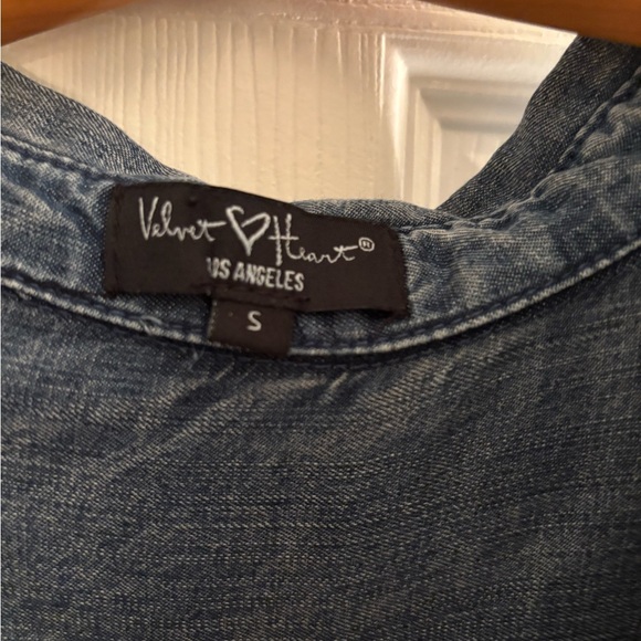 Velvet heart size, small denim dress with distressed side slits - Picture 5 of 5